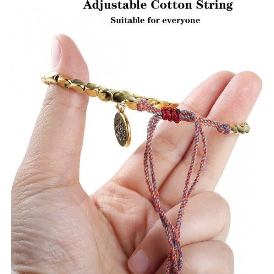 Tibetan Copper Bead Bracelets For Men Women Handmade Braided Buddhist Bracelet Set Lucky Rope Bracelet For Protection Tibetan Copper Bead Bracelets For Men Women Handmade Braided Buddhist Bracelet Set Lucky Rope Bracelet For Protection